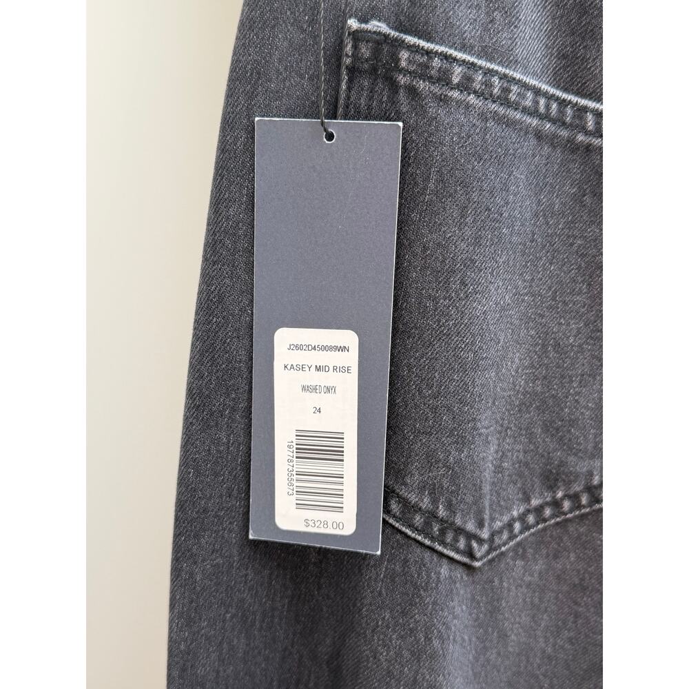 Veronica Beard Kasey Mid Rise Wide Leg Jeans Washed Onyx size 24 - Picture 8 of 10